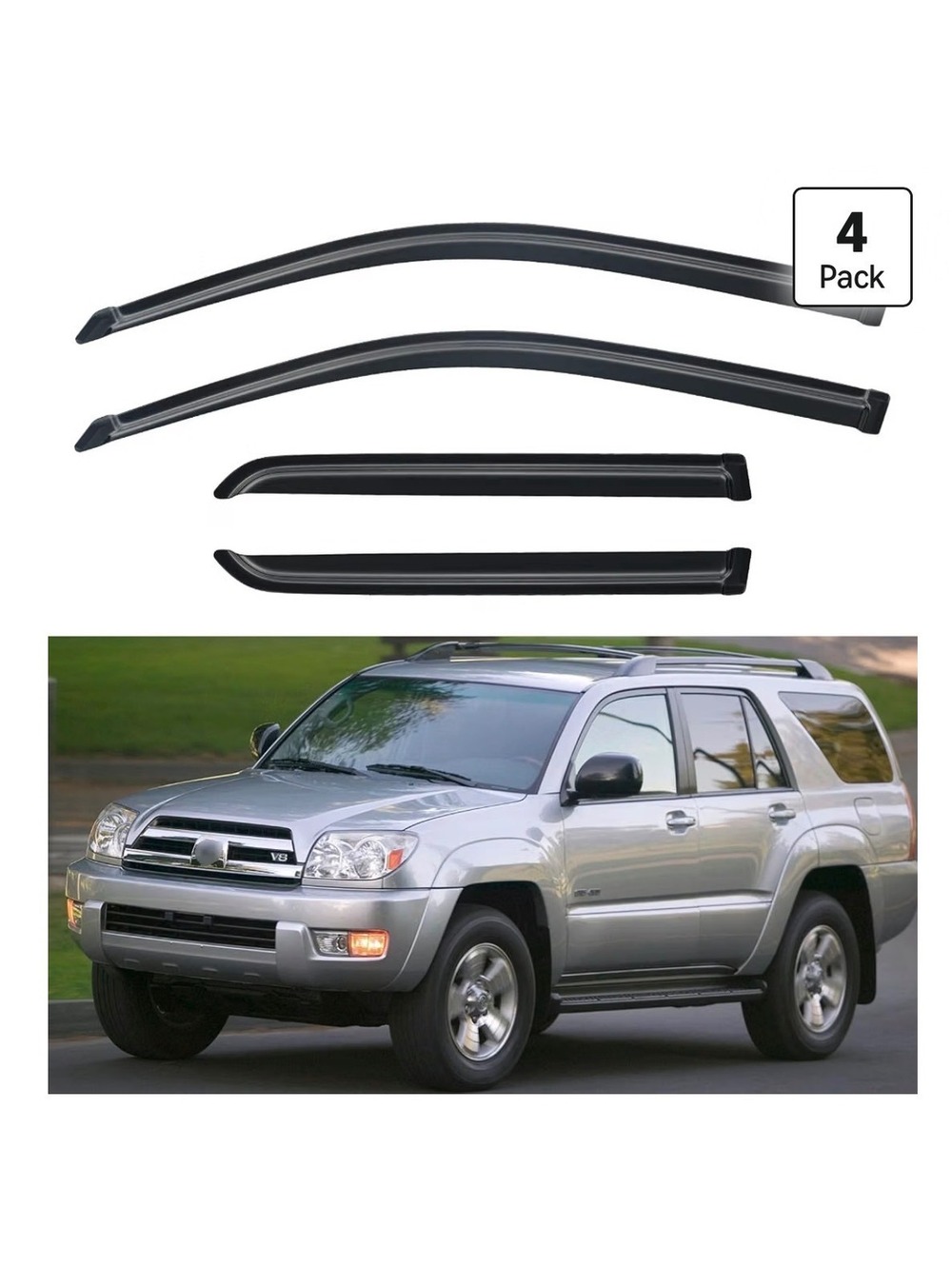 Window Visors Rain Guards for 2003-2009 Toyota 4Runner